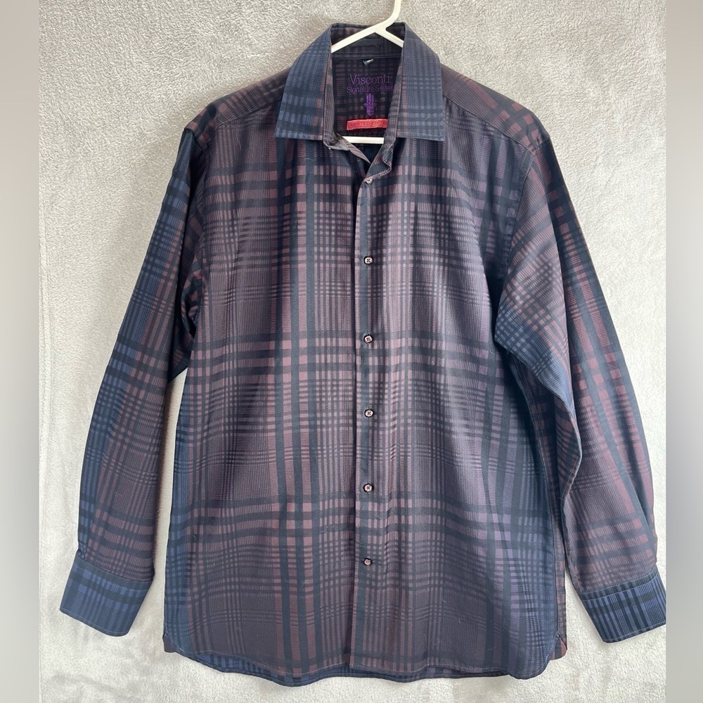 LUCHIANI VISCONTI Limited Edition Signature Series Long Button Up Shirt Med